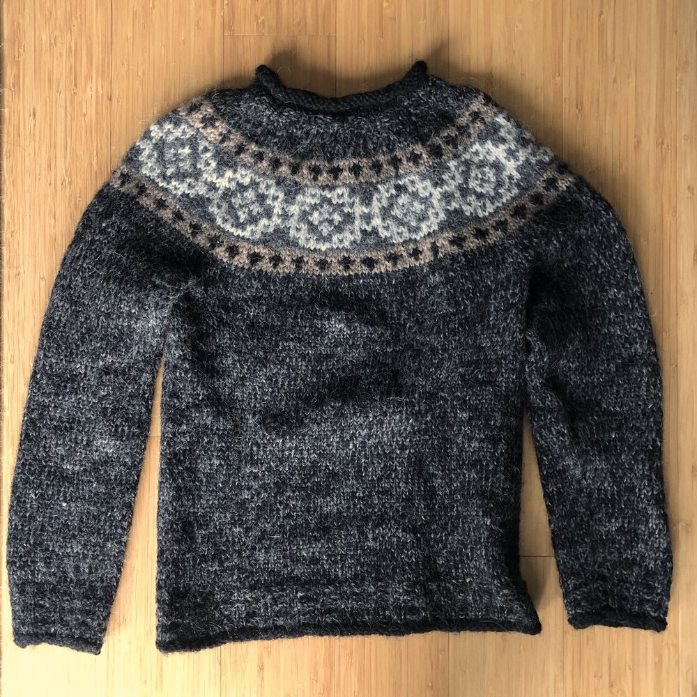 Hand Knitted Icelandic Wool Sweater